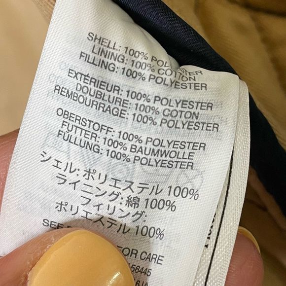 J. Crew Quilted Walker zip up vest Navy Tan Men’s Sz XL - Picture 6 of 10